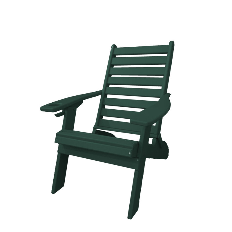 Dermando Foldable Outdoor Adirondack Chair, Turf Green