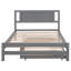 Lit plateforme double avec lit gigogne réglable, gris (ancien SKU: SM000248AAE)