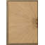 Armoire console en chêne naturel à motif soleil levant et finition taupe