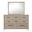Commode 1 tiroir en bois d'hévéa massif