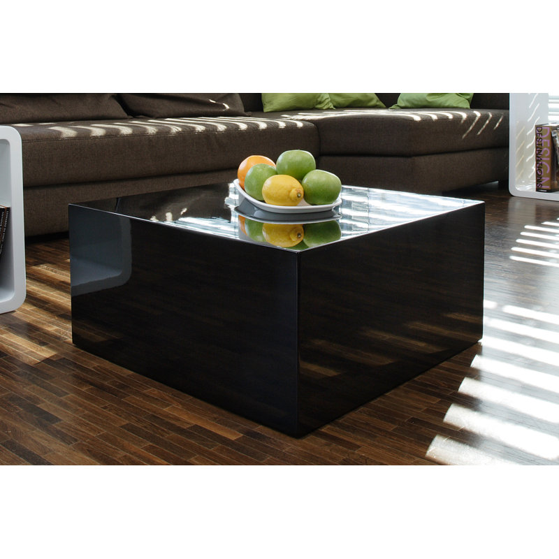 Aimi Block Coffee Table, H30 x L60 x W60cm, Black
