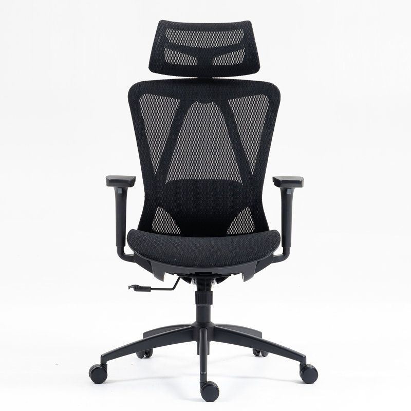 High Back Mesh Office Chair, Black, Black