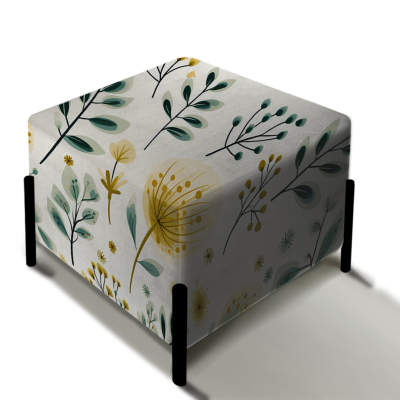 Selka - Repose-pieds carré floral Selka
