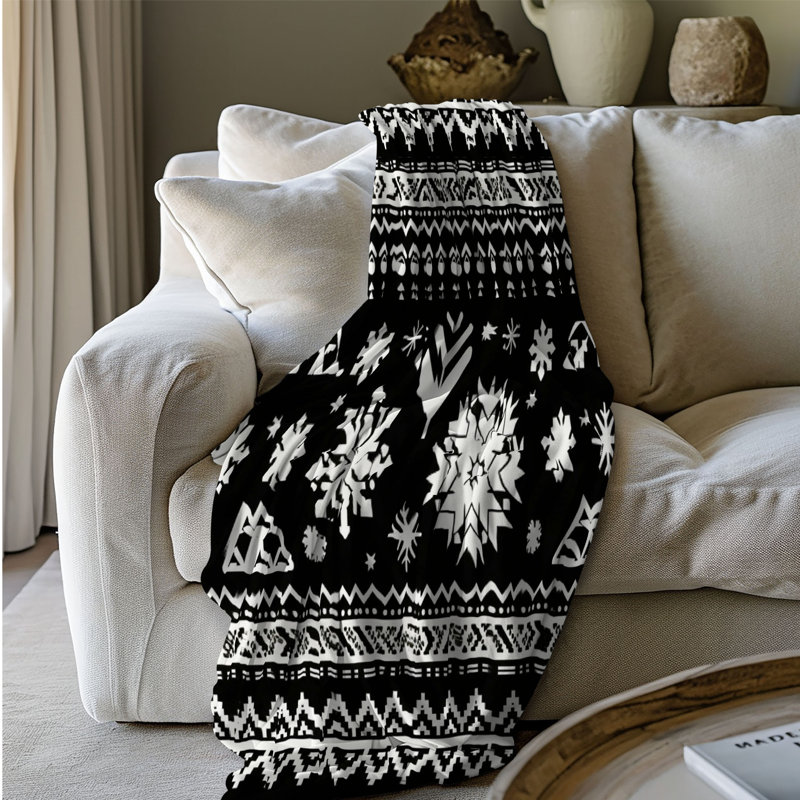 Winter Warmth - couverture en sherpa de qualité supérieure 1 pièce, Grand lit