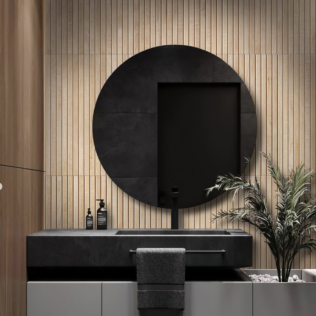 Bois Ribbon 23.77" x 47.25" Matte Natural Porcelain Deco Wall and Floor Tile 15.49 sqft/case 2-pack Apollo Tile 