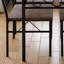 Ensemble de table de salle à manger rustique pour 4, table rectangulaire en bois de 43,4 pouces avec pieds en métal, petite table de cuisine compacte et chaises pour petits espaces