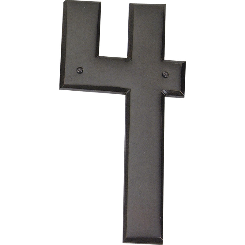 Mission 5-1/2" H Surface Mount House Number, Aged Bronze, 4
