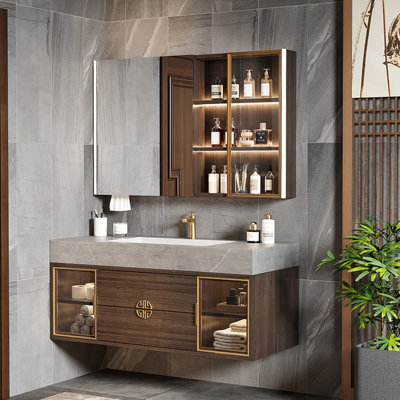 Simple and retro style bathroom cabinet