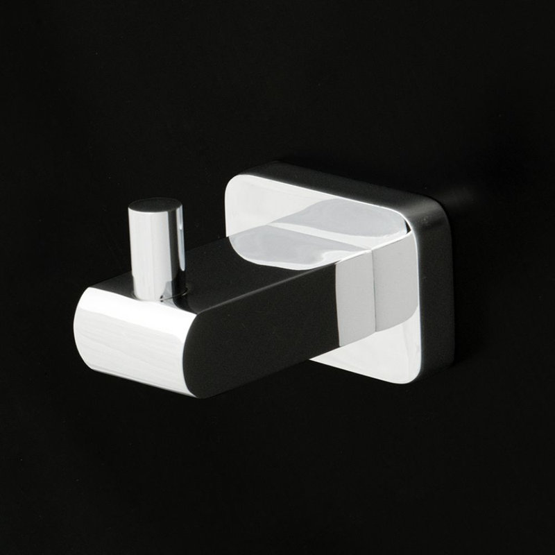 Eleganza Single Robe Hook, Polished Chrome