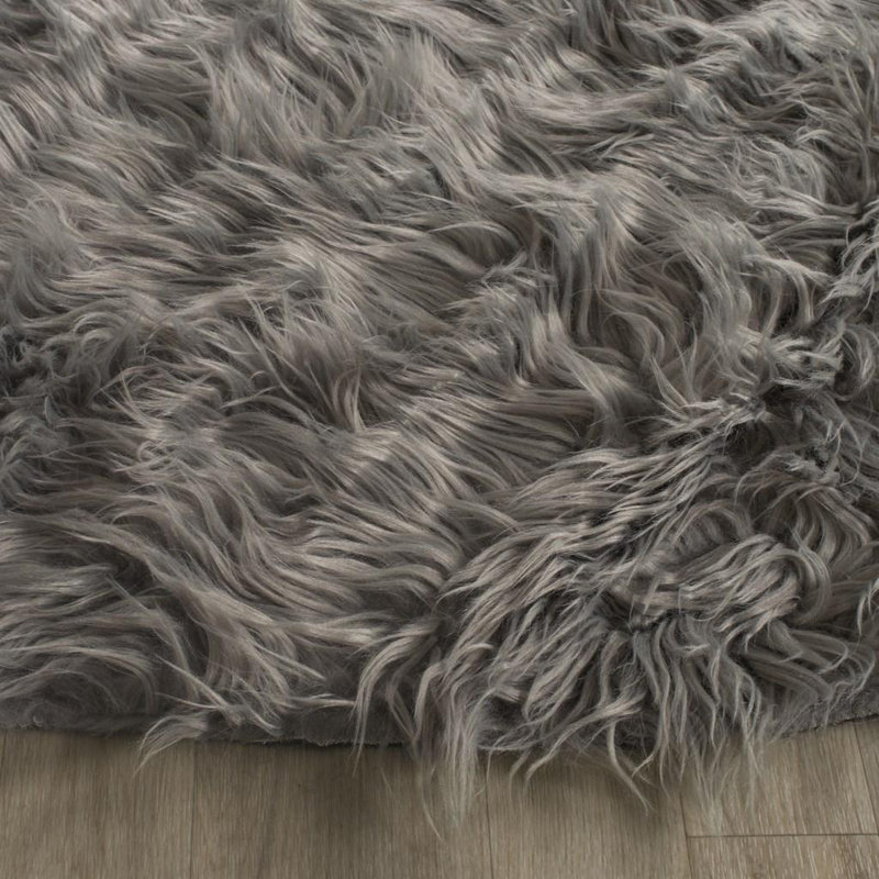 Hand Woven Shag Area Rug, Round 122 cm