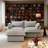 Debarh Upholstered Cloud Sofa Modular Sofa Loveseat With Ottoman Sectional Sofa for Living Room Bedroom-755276973