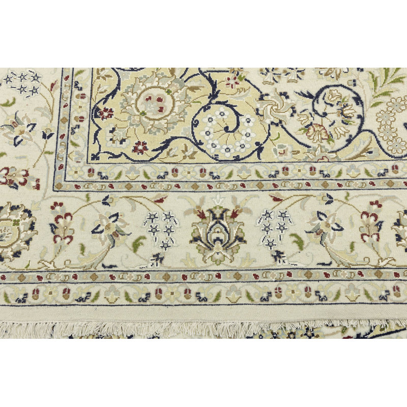 Tapis crème crème 7 x 10 Indo-Nain