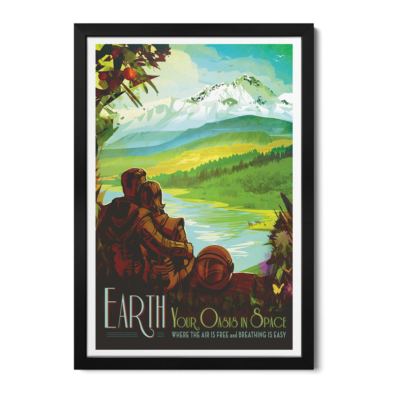«Earth Earth», affiche encadrée par la NASA, H 24 po x l 16 po