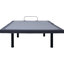 Base de lit ajustable pour chambre simple simple, tissu gris, pieds noirs, télécommande sans fil, anti-gravité, lit de massage long, rails en tissu, trois niveaux