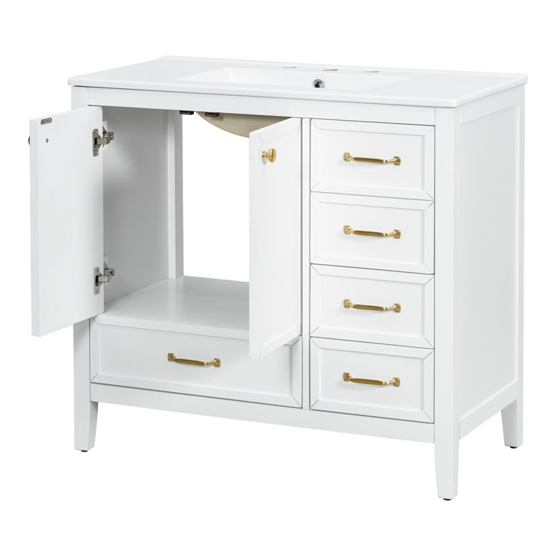 Meuble-lavabo 36 po avec lavabo, White