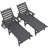 Hdpe Wood Grain Outdoor Chaise Lounge Set Of 2, Patio Lounge Chair With Adjustable 6-position, Sun Lounger-156154937