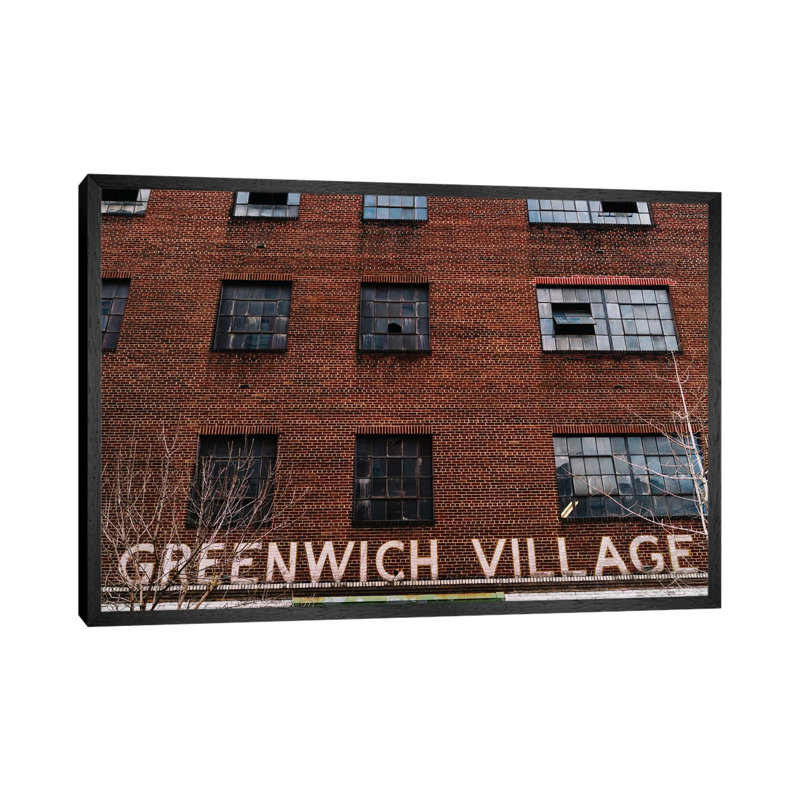 Greenwich Village Garage III 1 Piece Wall Art on Canvas, 45.72cm H x 66.04cm W x 3.81cm D, Black Framed