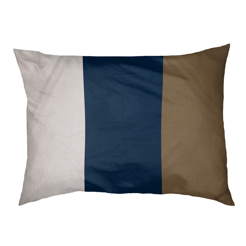 Coussin stylisé à rayures pour équipes de football, Moyen (L 40 po x l 30 po), Accent bleu