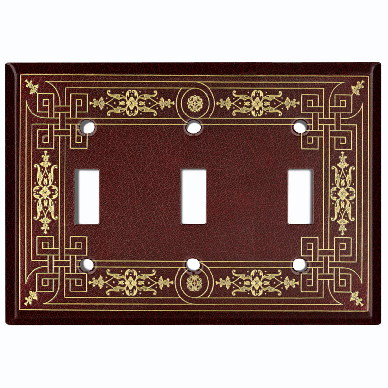 Patterned 3 - Gang Toggle Light Switch Standard Wall Plate