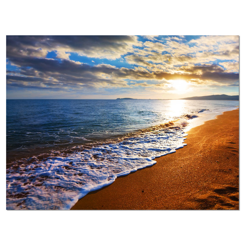 Reproduction de photo sur toile tendue, "heavy clouds over matin beac large", H 30 po x l 40 po x P 1 po