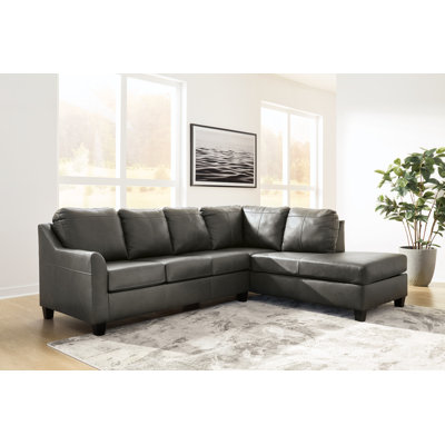 Valderno 2 - Piece Leather Sectional -  Signature Design by Ashley, 47804S1
