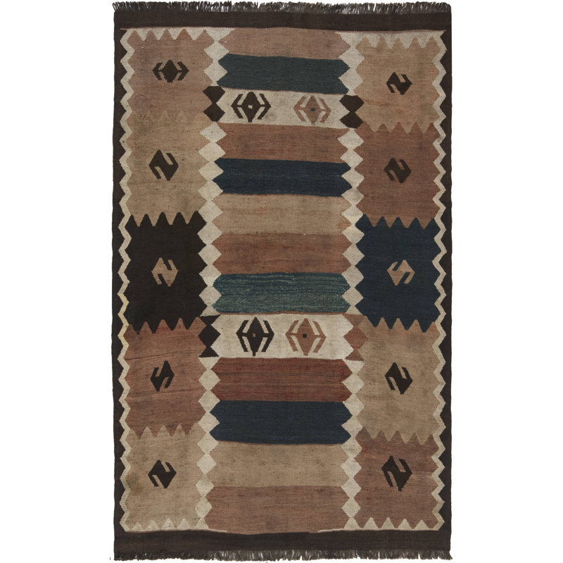 Vintage One-of-a-Kind Rectangle 5'5" X 9' Area Rug