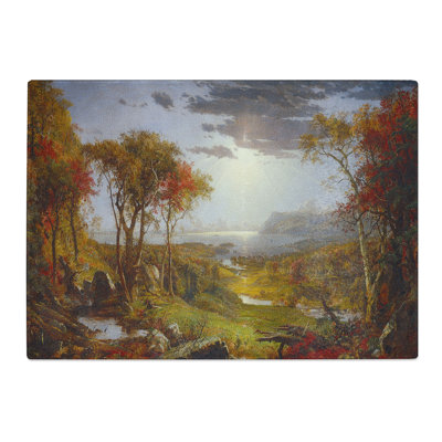 Autumn on the Hudson River by Jasper Francis Cropsey Chopping Board