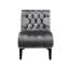 Chaise rembourrée en velours avec pieds en bois massif - Siège stable et élégant, rembourrage en mousse sans accoudoirs, confortable pour une chambre de bureau-118281656-118281653