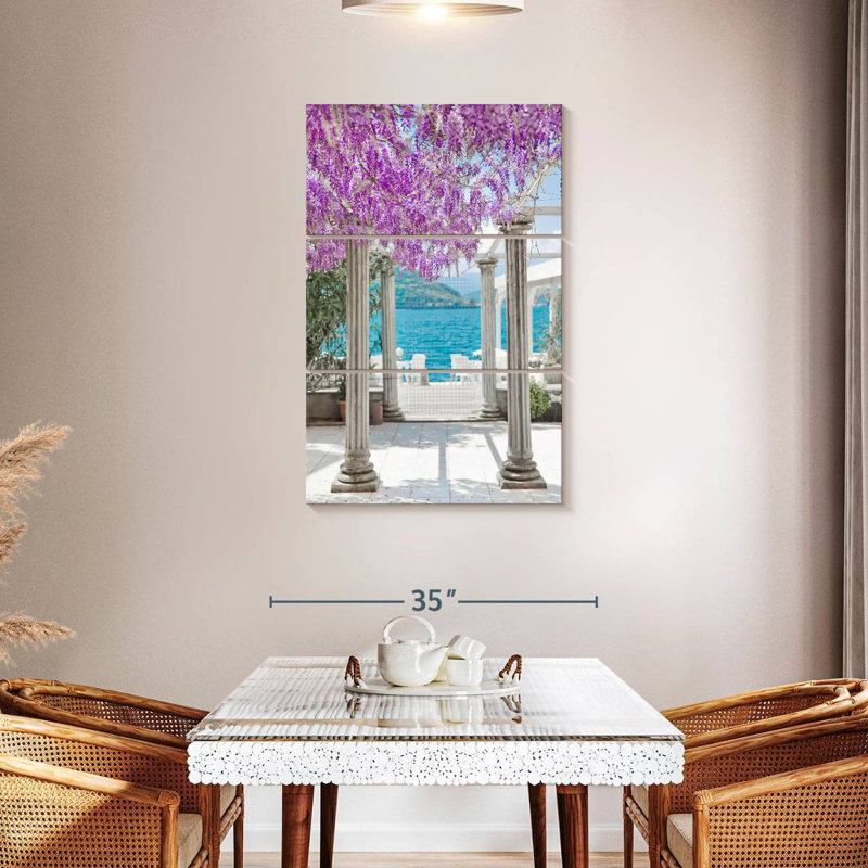 Lilie Wisteria Flowers And Columns, 45" H x 28" W