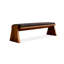 Banc rembourré en bois massif noir-824902462