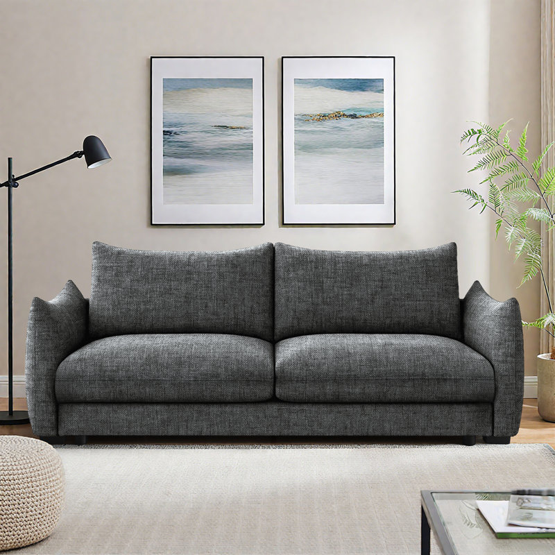 Bronte 3 Seater Fabric Sofa Bed, Grey