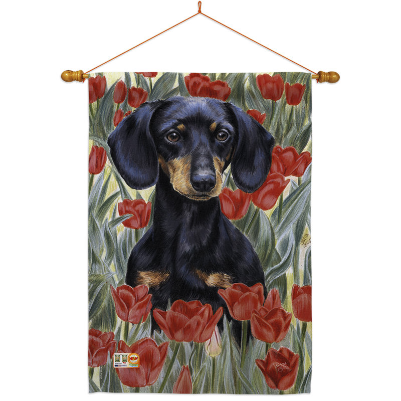 Double Sided 40'' H x 28'' W Polyester Animal Flag Set