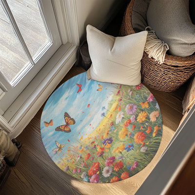 Tapis tressé Fresh Bloom