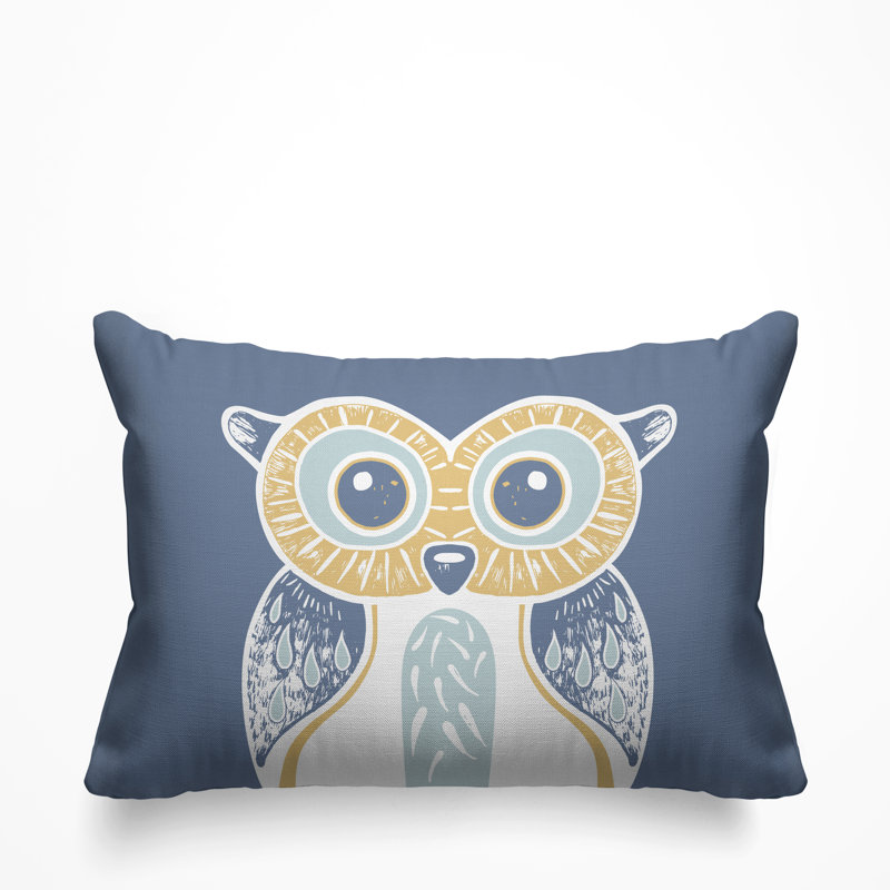 Coussin intérieur Addison Woodland Owl, Ardoise
