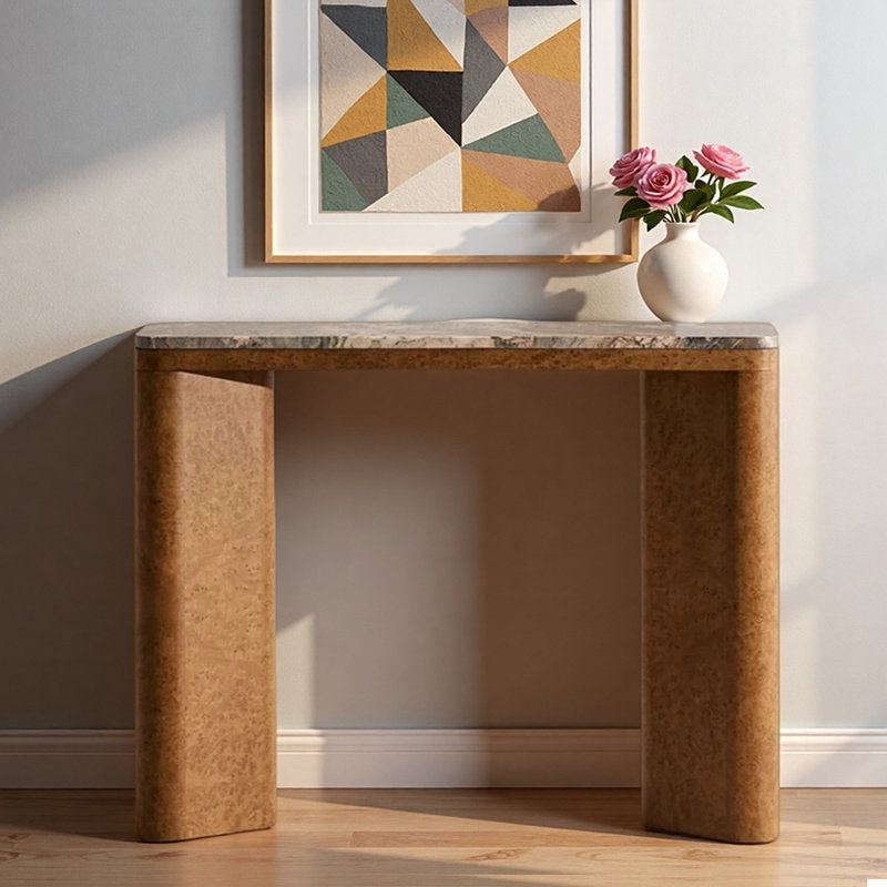 Mid-Century Modern Entryway Console, 33.5" H x 43.3" W x 11.8" D