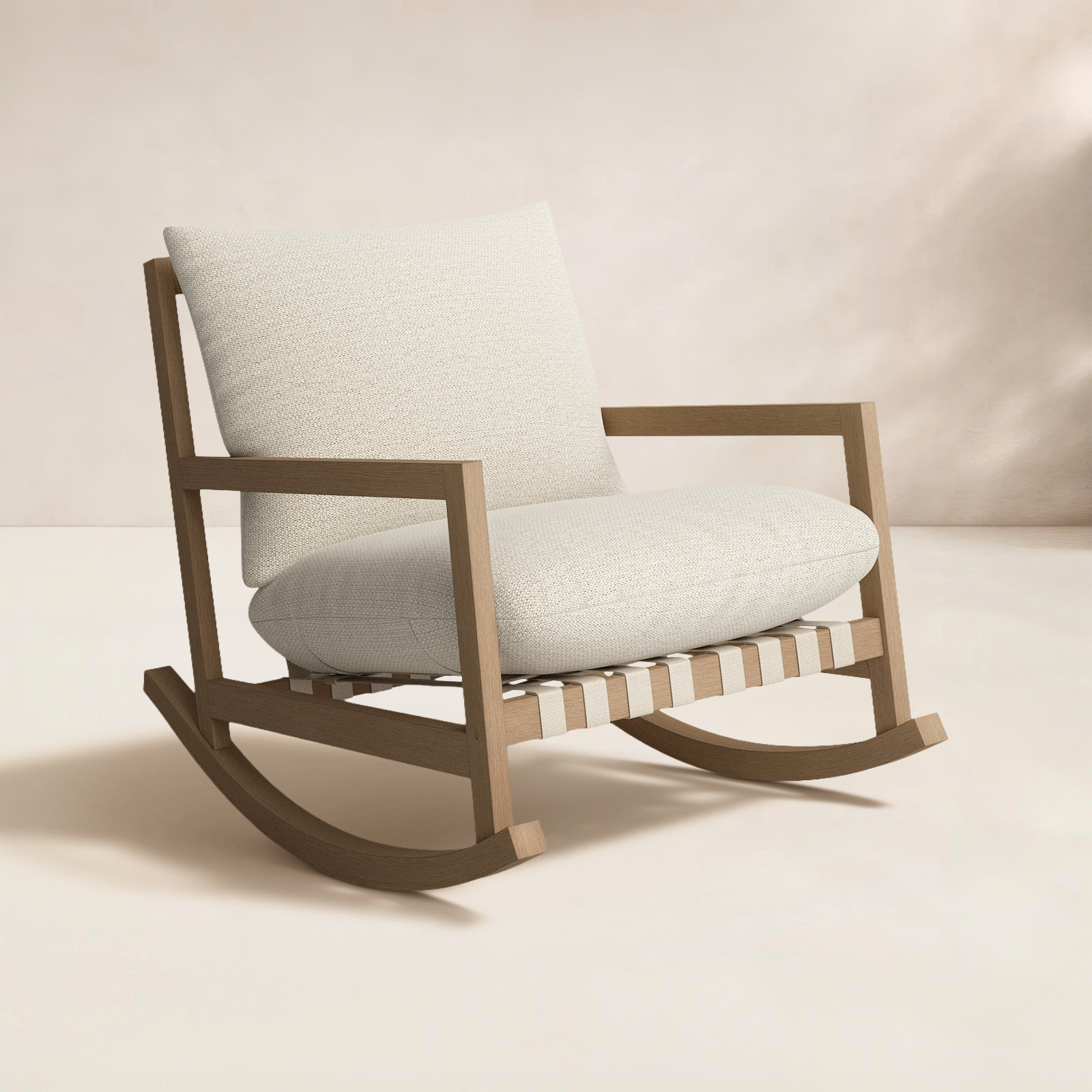 Copley Teak Outdoor Chair with Sunbrella® Cushions, Faye Sand