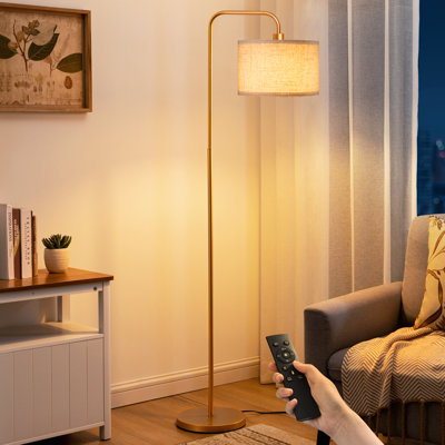 Lampe sur pied arquée 63 po avec ampoule à intensité variable et télécommande Ellingsworth