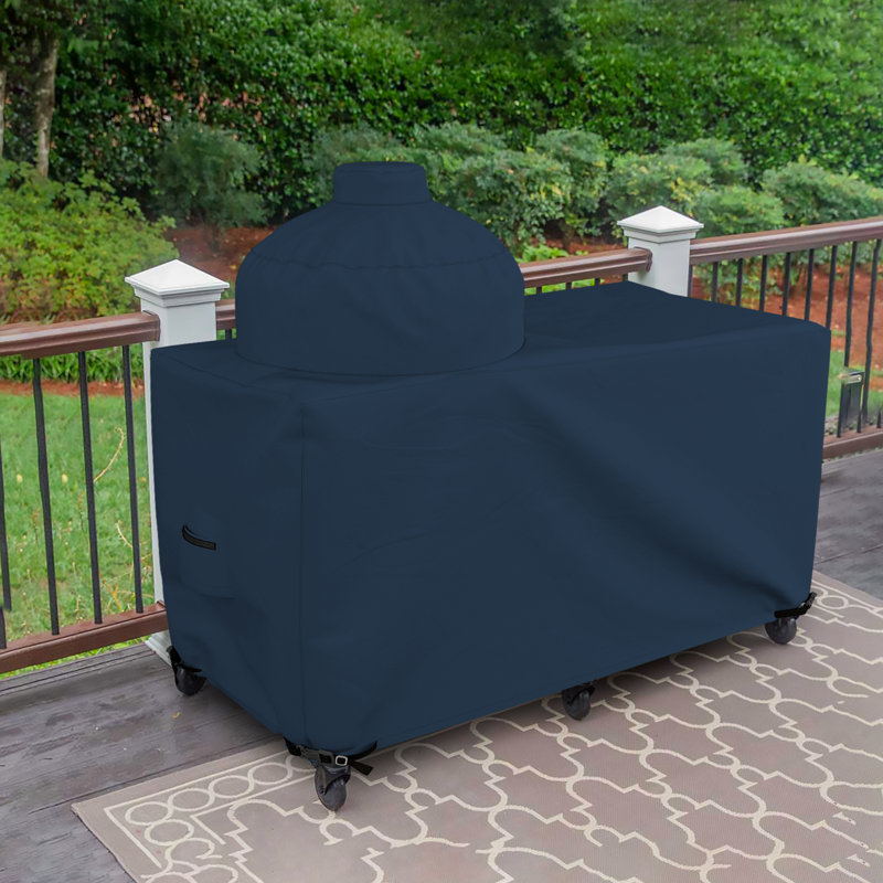 Heavy-Duty Outdoor Waterproof Outdoor Big Egg Grill Cover, UV Resistant Barbeque Gas Cover, Blue, 50"H x 60"W x 30"D