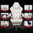 Big and Tall Gaming Chair with Footrest, Ergonomic High Back Office Computer Chair, Adjustable Massage Lumbar Support, PU Leather for Adults, 350Lbs, Red-678008311