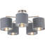 Elin 5 - Light Brushed Silver Shaded Pendant