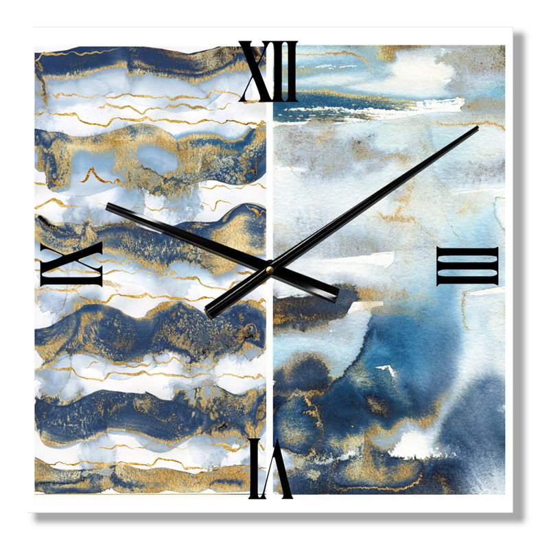 Horloge murale Abstract Waves II, Grand