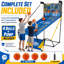 Jeu d'arcade de basketball pliable à deux coups avec tableau d'affichage à DEL, 4 balles et pompe