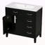 Armoire de salle de bain 36 po avec lavabo 36 po avec tiroirs, structure solide et panneau de fibres à densité moyenne-118592784