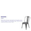 Chaise d'appoint empilable en métal Lily-1653966827