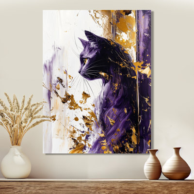 Reproduction d'art moderne en métal, "chat moderne" par la fenêtre I