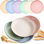 6 assiettes à dîner incassables, assiettes en paille de blé, assiette creuse réutilisable, assiettes à salade légères pour le camping / cuisine, va au lave-vaisselle et au micro-ondes, convient aux enfants en bas âge et aux adultes
