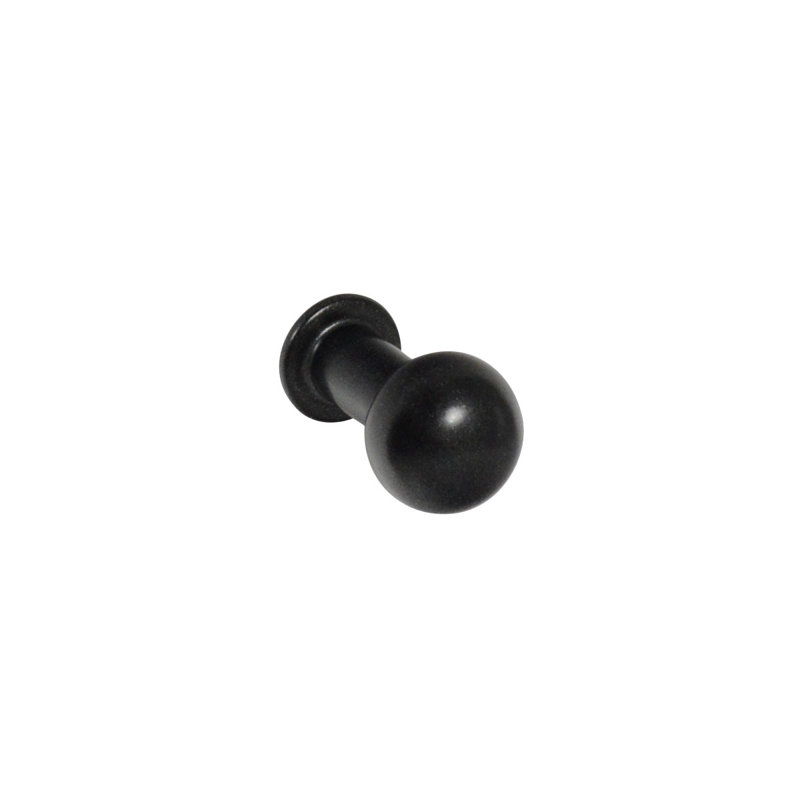 Poignée ronde de 0,75 diamètre, Noir mat