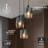 Belding Modern 3-Light Pendant Light Black Glass