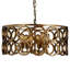 6 - Light Candle Style Drum Chandelier with Wrought Iron Accents-57939216