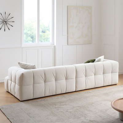 Coussin modulaire 112,60 po blanc 100% polyester